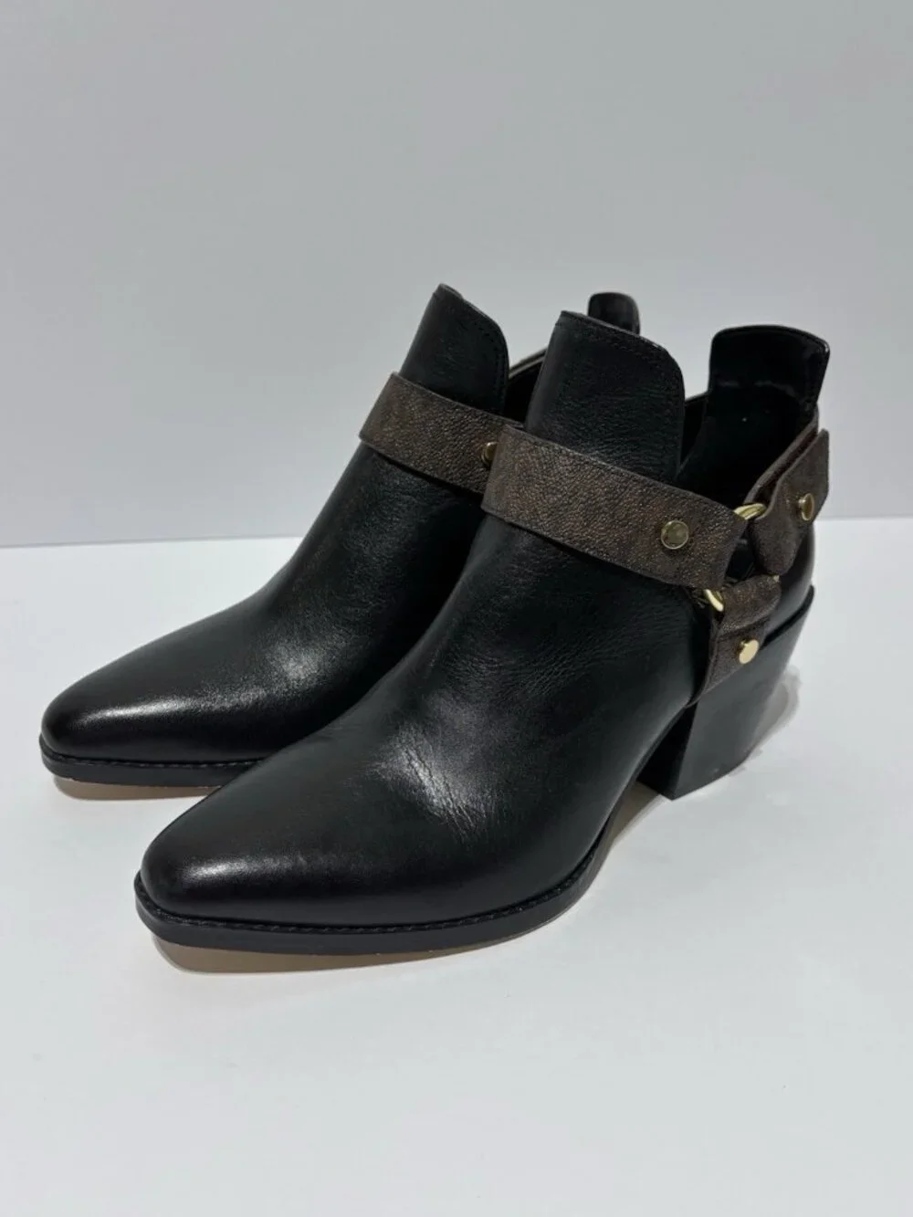 Michael Kors Women’s Pamela Black Ankle Booties, Size 9 M